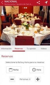reservar online restaurante en segovia app