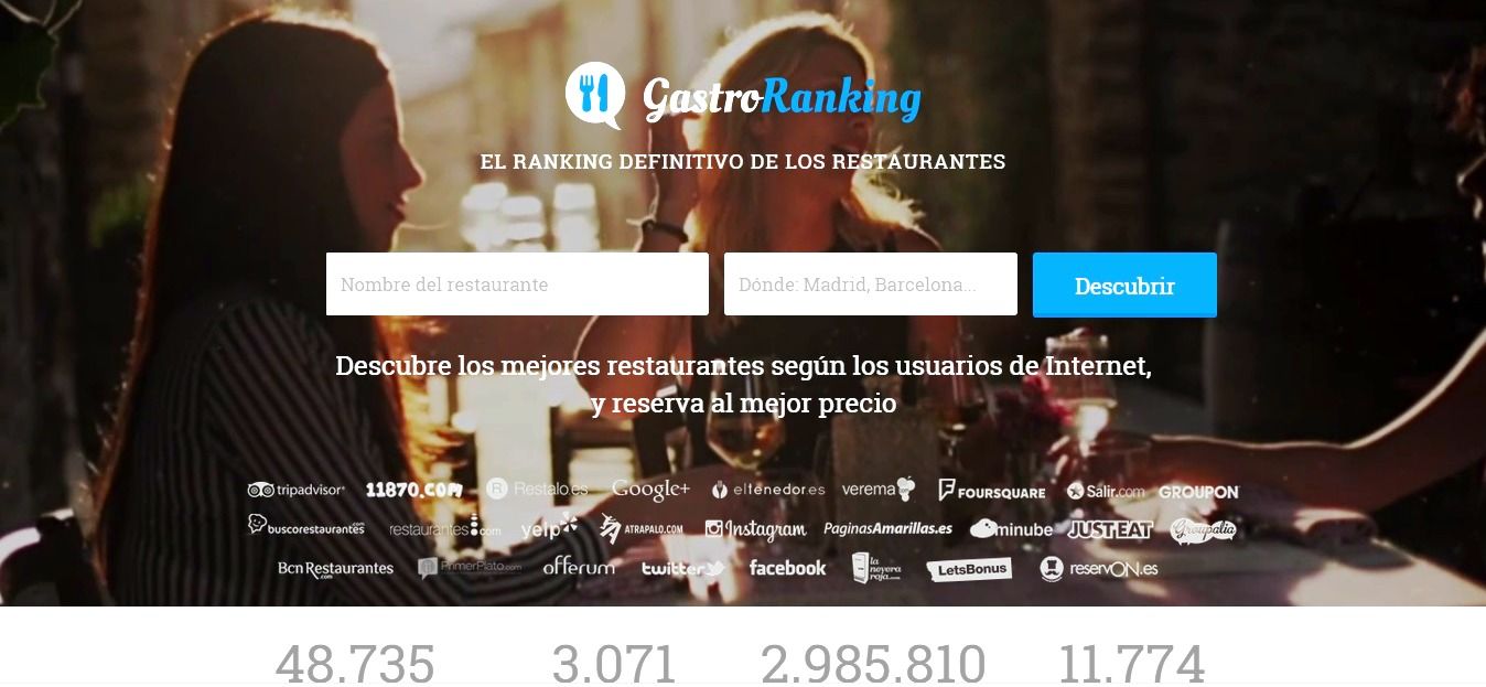 La web de GastroRanking
