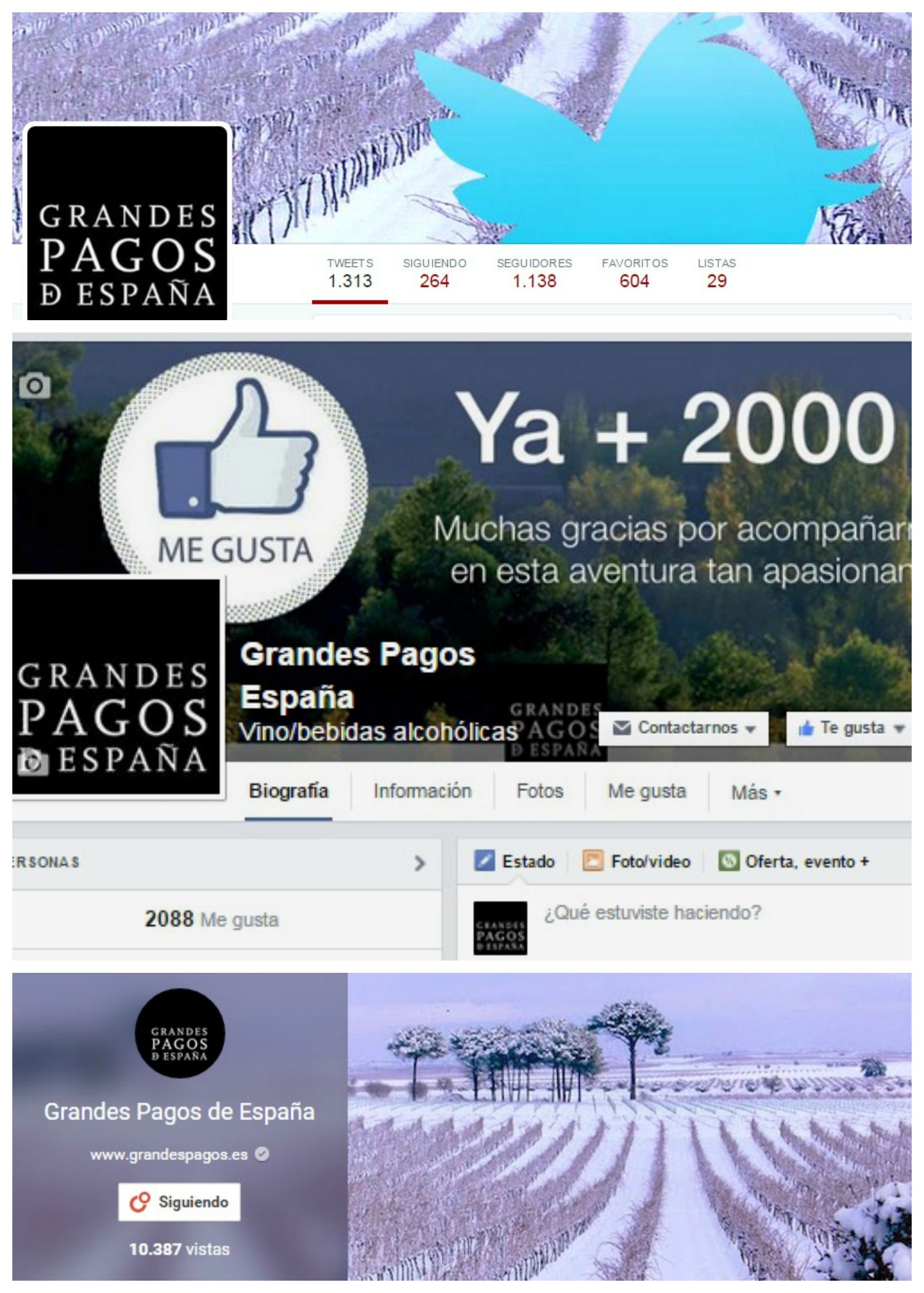 Redes sociales Grandes Pagos de Espana